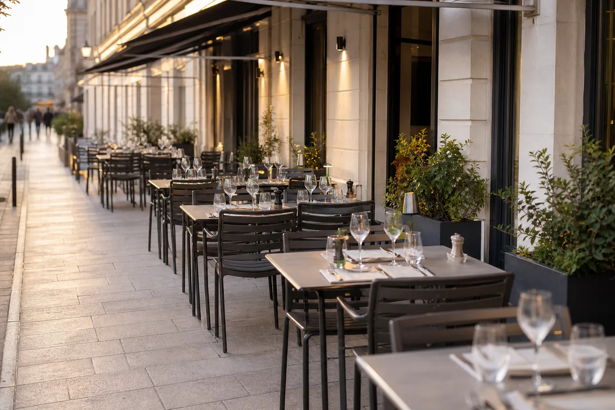 Choisir les chaises de terrasse d'un restaurant